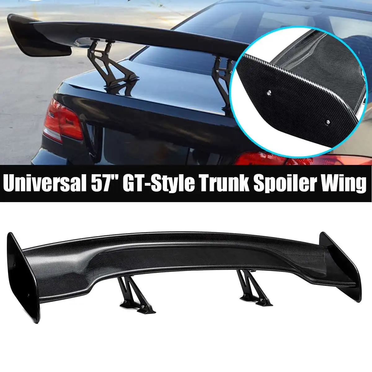 Car Parts Carbon Fiber Gt Fixed Wing TERMALY Universal Gt Wing Spoiler