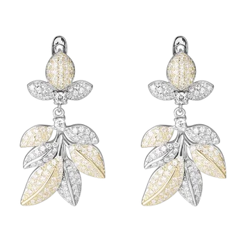 

Fahmi 2020 New Popular 100% 925 Sterling Silver Gold Earrings5-1 High Quality Original Jewellery For Women Party Wedding Gift