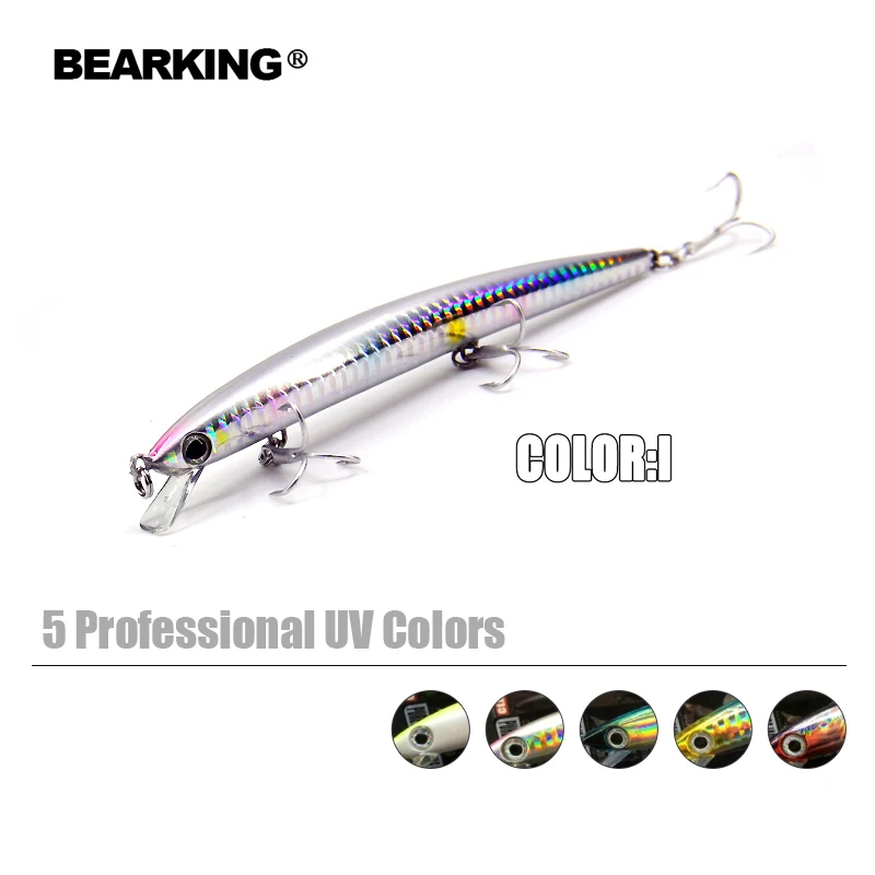 Bearking 2017 Fishing Lure Each Lot 5 Pcs Minnow 18cm 26g Depth Wobbling Minnow Lure Plastic