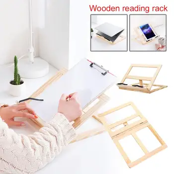 

Book Stand Multifunctional Adjustable Wood Foldable Home Student Wood Book Shelf Reading Rock Stationery Book Holders