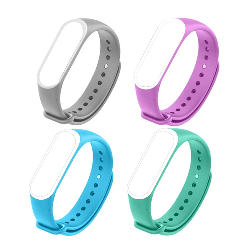 Цветной силиконовый сменный ремешок для браслета Miband 4 Xiaomi Mi Band Аксессуары