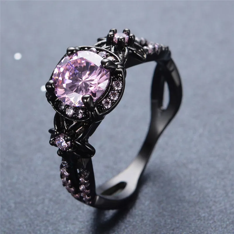 Jewelry Womens Red Lab Stone Skulls Ring Engagement Wedding Black Gold Plated Garnet Womens Ring Size 5-10, 8