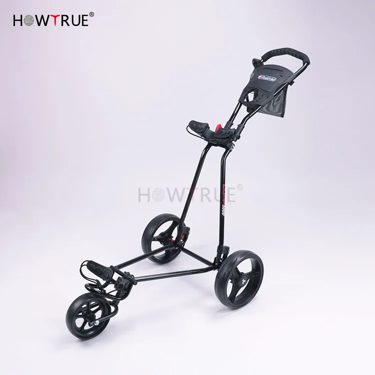 

Golf Push Cart Swivel Foldable 3 Wheels Pull Cart Golf Trolley with Umbrella Stand Golf Cart bag carrier Carros de golf