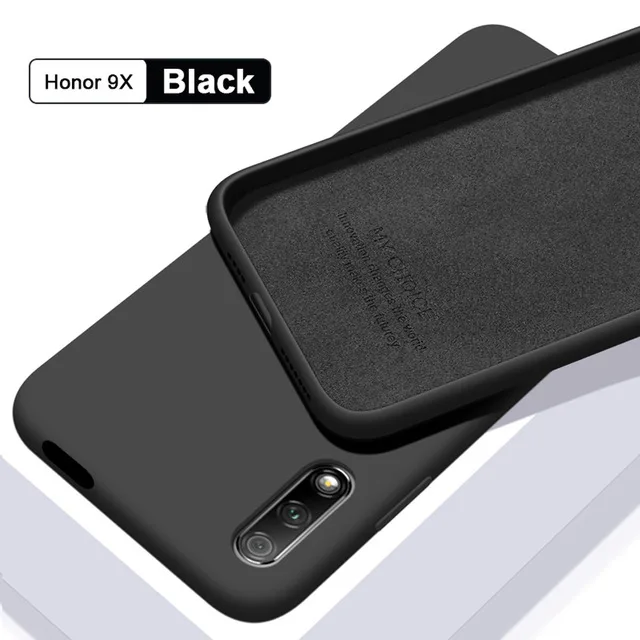 

Skin-friendly Case For Huawei Honor 9X Liquid Silicone Cases For Huawei Honor 9X Slim Soft TPU Microfiber Cover Honor 9X Pro