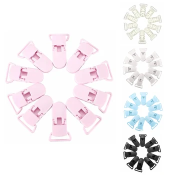 

10Pcs Baby Kids T-shape Plastic Pacifier Clips Soother Dummy Style Badge Holder