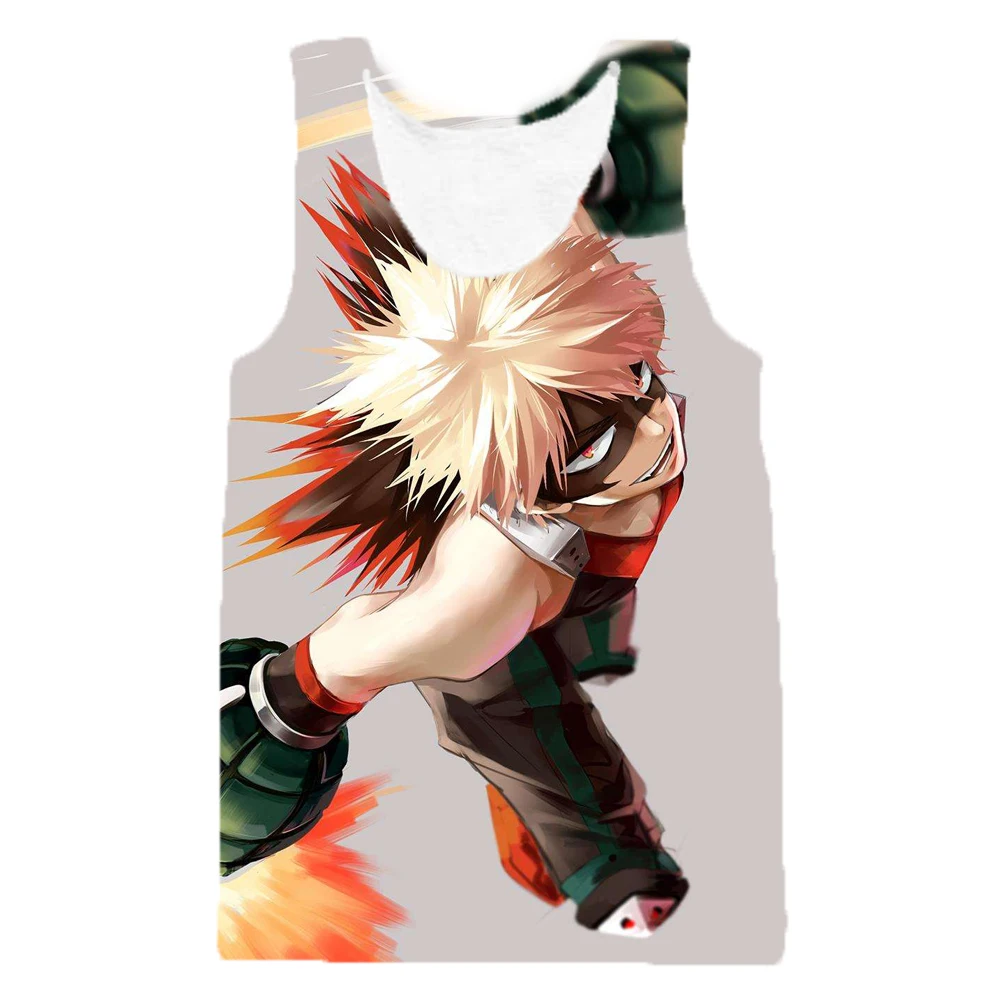 

Anime my hero university 3D cool printed vest street goth wind summer unisex vest casual men's top