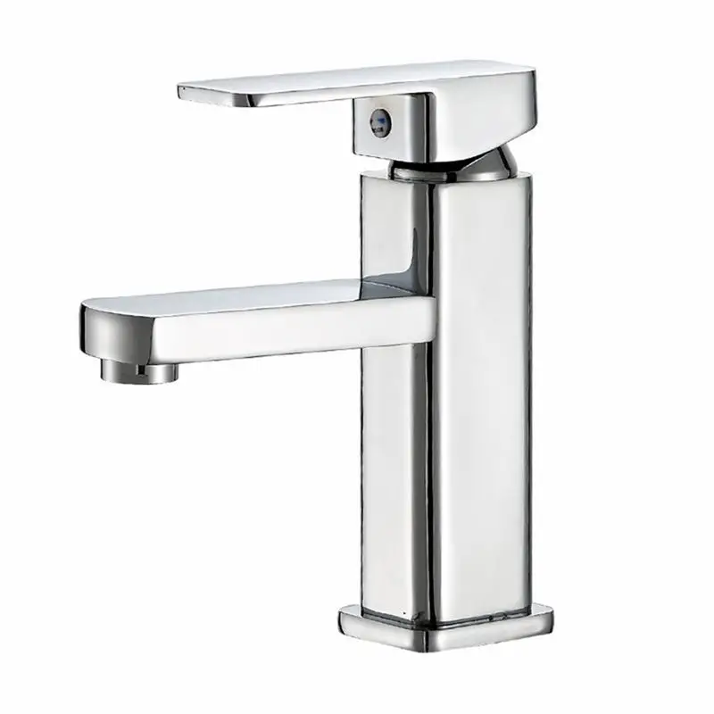 

1pc Simple Cold and Hot Water Mix Faucet Water Tap Stainless Steel Faucet for Home Kitchen