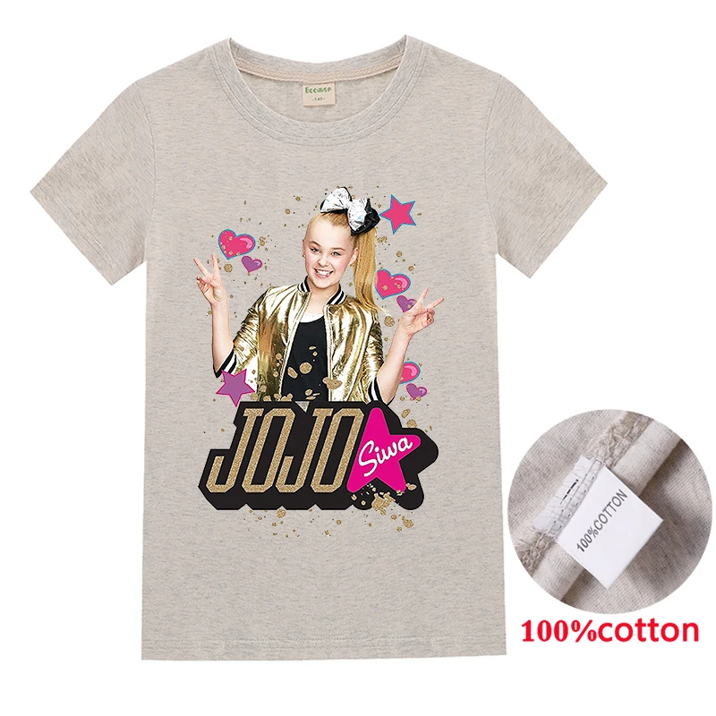 Новинка года; футболка Jojo Siwa детская одежда хлопковая футболка с короткими рукавами для девочек топы; футболки; Повседневные детские толстовки с капюшоном; брюки; Рождество