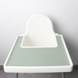 Highchair Placemat New Waterproof Heat Resistant Kids Baby Table Reusable Table Mat Non-slip Silicone Chair Placemat Portable