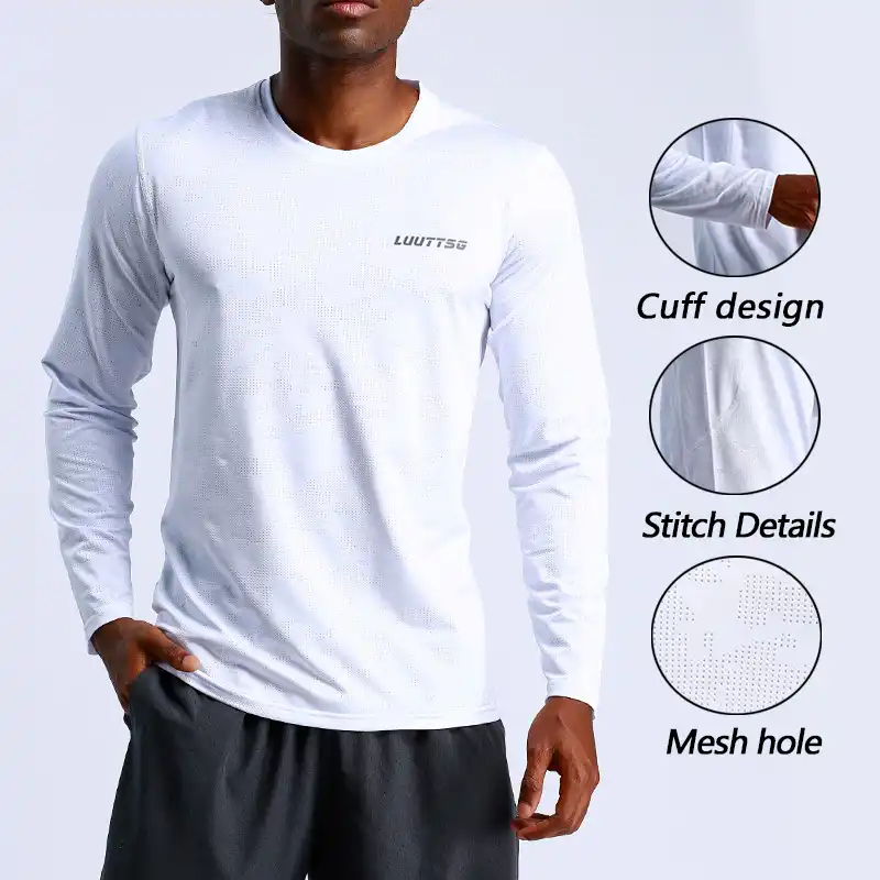 men's tight fitting long sleeve shirts