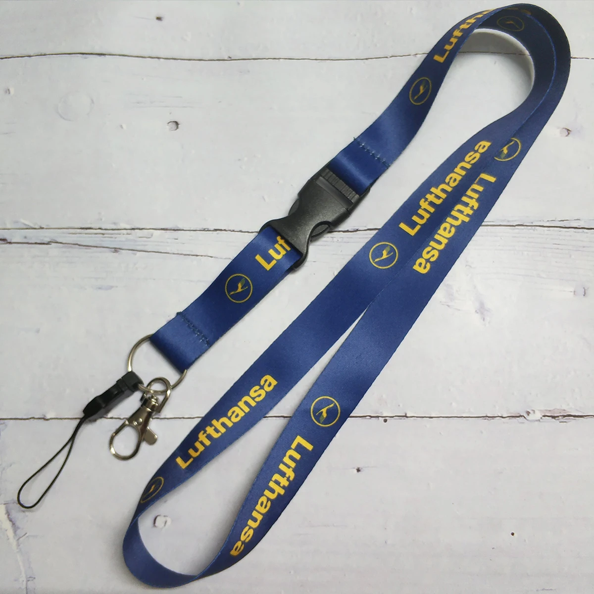 Aviation-Themed Polyester Neck Strap Keychain Gift