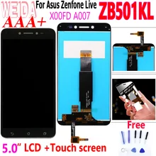 ЖК-дисплей WEIDA 5," для Asus ZenFone Live ZB501KL X00FD A007 с рамкой сенсорной панелью дигитайзер для Asus ZB501KL lcd