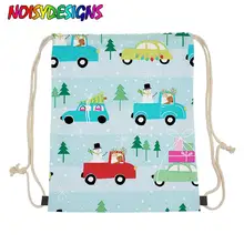 Бесшумные дизайнерские пользовательские рождественские караван дорожные сумки с принтом Дети Drawstring аксессуары для рюкзака Bolsa Дети Девушки Drawstring сумки