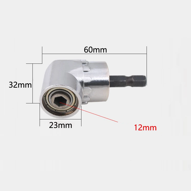 Corner device short 1/" дюймовый Магнитный Отвертка адаптер отвертка 105 градусов Регулируемый фланец большого пальца Off-Set power Head power Drill Driver - Цвет: Corner device short