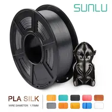 SUNLU ثلاثية الأبعاد طباعة الحرير PLA خيوط 1.75 مللي متر 1 كجم خيوط نسيج الحرير مواد الطباعة البلاستيك الملء البعد دقة +/-0.02