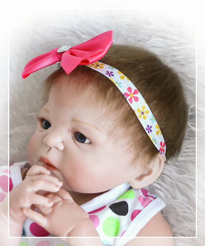 2" 55 см Кукла Reborn на все тело, силиконовая виниловая Кукла Reborn Baby Dolls, игрушки для девочек, реалистичные укоренившиеся мохеровые новые детские игрушки