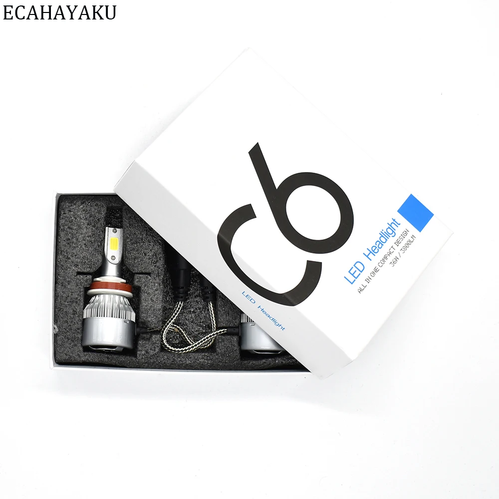 

All In One C6 Car Led Headlight H1 H3 H7 H9 H11 H4 H13 9004 9005 9006 9007 880 72w 7600lm 3000K 6000K LED Car Bulb Auto Headlamp