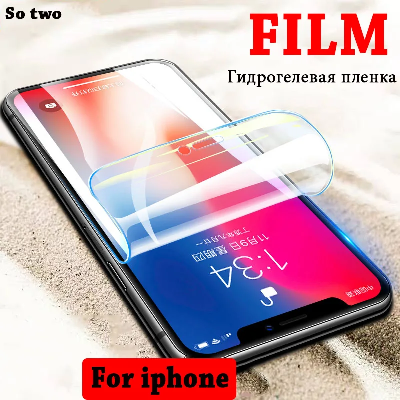 Гидрогелевая пленка для защиты экрана iphone X XR XS Max 11 pro max мягкая защитная 7 6 6s 8 Plus не