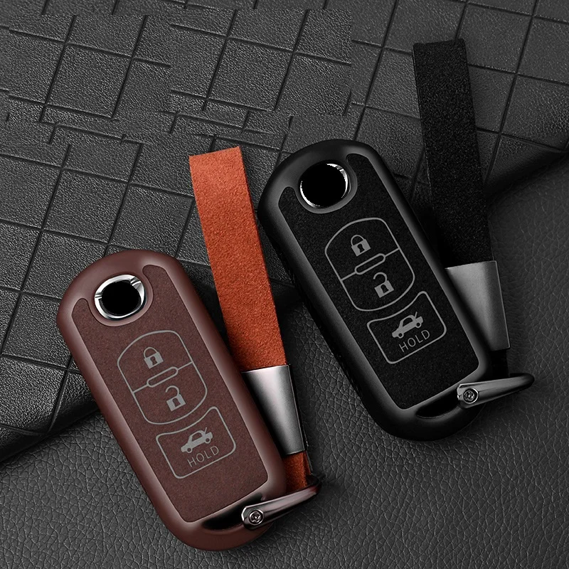 Пластиковый+ кожаный чехол для ключей для Mazda 2 3 6 Atenza Axela CX-5 CX5 CX 5 CX-7 CX-9 Smart Key