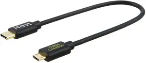 Кабель OTG с USB C на Micro USB, короткий шнур 0,65 фута типа C, совместимый с телефонами Galaxy S8/S8 Plus, Google Pixel 2 XL и Android