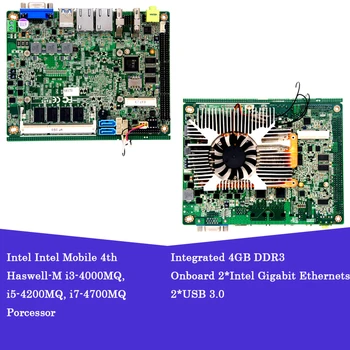 

Haswell-M i3 4000MQ I7-4700MQ CPU industrial motherboards onboard 4GB ddr3 6 com 8-36V wide voltage 2 ethernet ports mainboard