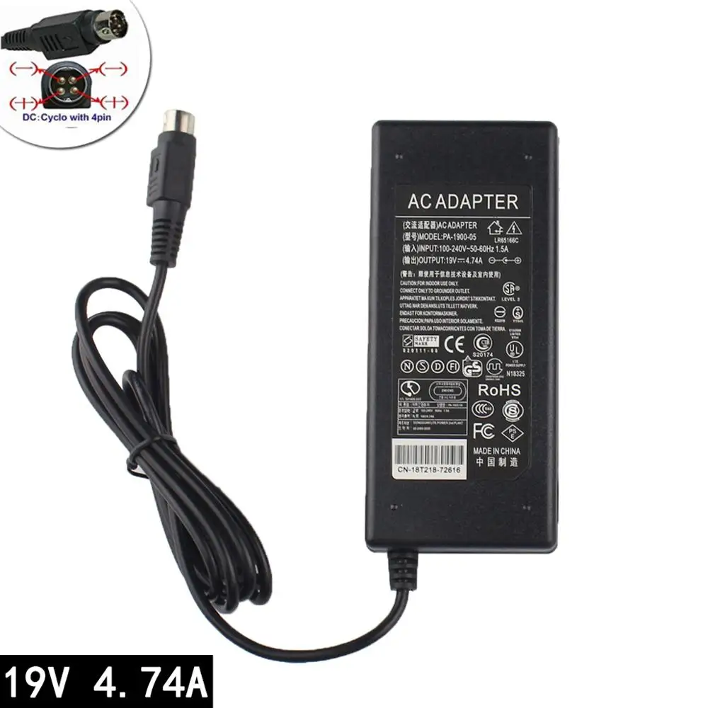 Pengganti Adaptor AC/DC 4 Pin 19V 4 