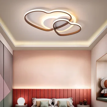 

Bedroom Led Ceiling Light Simple Modern Warm Home Heart-shaped Children's Room Lighting Acrylic Restaurant Den Ceiling Lamp Iron