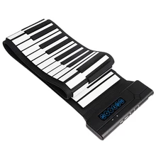 Новая гибкая 88 клавишная Usb гибкая рулонная электронная пианино клавиатура профессиональная с батареей