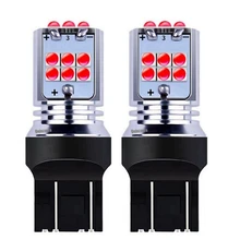 2 шт. Новинка T20 7443 W21/5 Вт супер яркий 1800Lm светодиодный авто задний тормоз сигнальная Поворотная лампа Автомобильные дневные ходовые огни задние противотуманные фары