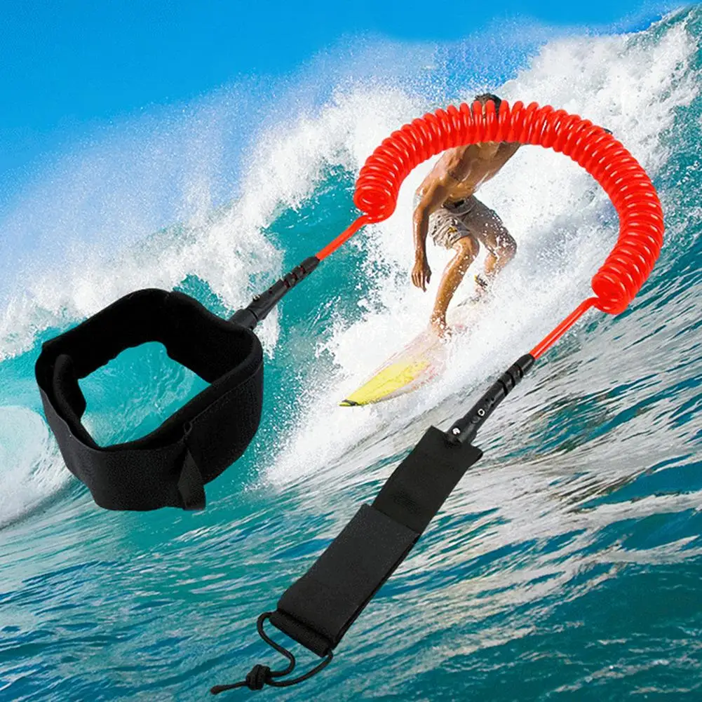 

Outdoor Adjustable Board Surfboard Stand Up Paddle Coiled Leash Ankle Strap Rope New Chic