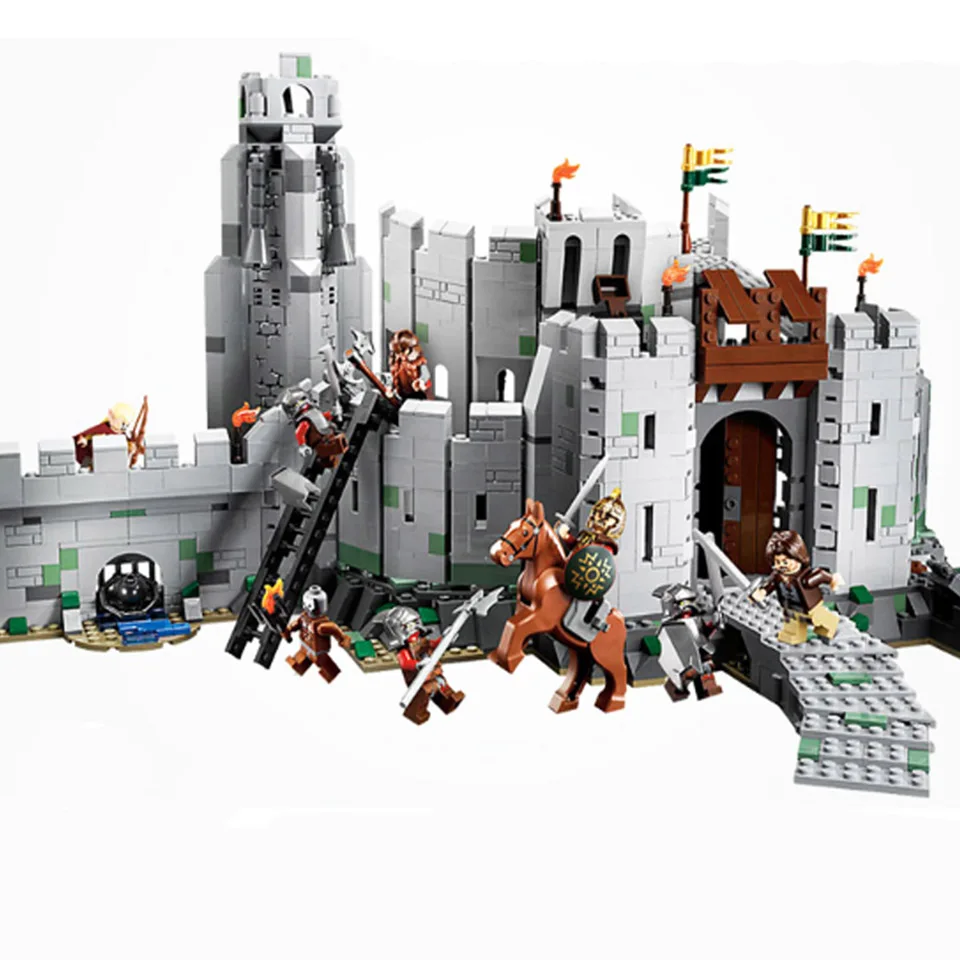 

1368pcs 16013 The Lord of the Rings Series The Battle Of Helm' Deep Building Blocks Bricks Set Lelyesinglys Toys Gifts Clone 947