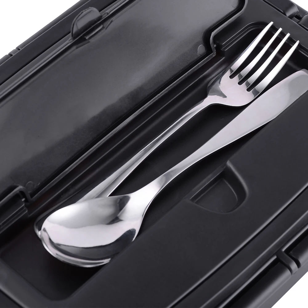 Портативный 304 Нержавеющая Сталь Bento коробка с 3 отсеками Ланч бокс герметичный