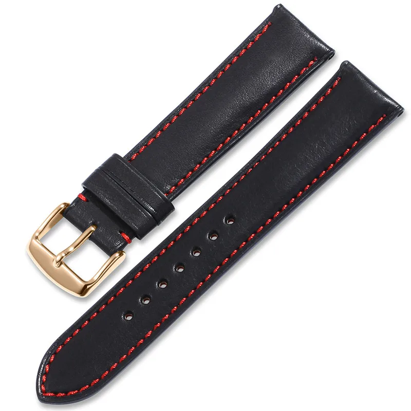 Rose gold P buckle IStrap ремешок для часов черный ремешок для часов из натуральной кожи быстросъемный весенний бар - Цвет ремешка: Rose gold P buckle