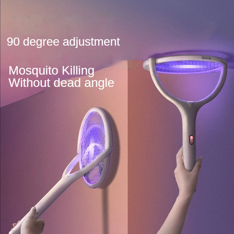 3 In 1 Mosquito Killer Lamp Multifunzionale Angolo Regolabile Insetto Killer 3000V Usb Ricaricabile Mosquito Fly Bat Swatter