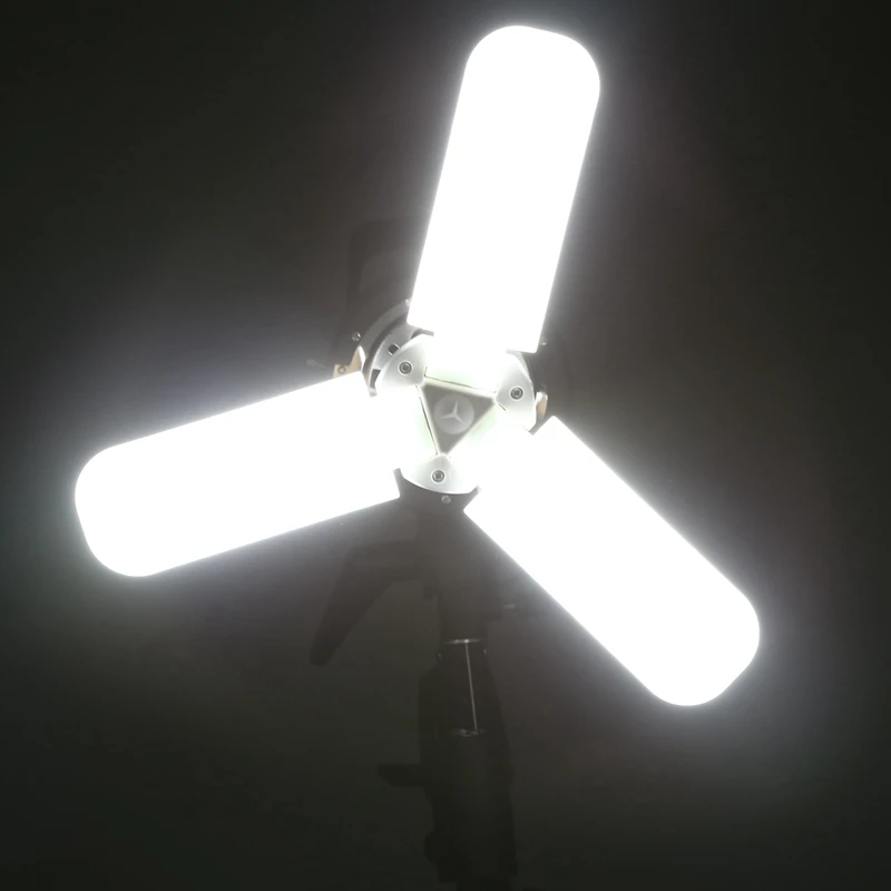 SMD2835 Waterproof Super Bright 45W LED Bulb Garage Lights Foldable Fan Blade Ceiling Home Lamp Angle Adjustable E27 E26 Energy