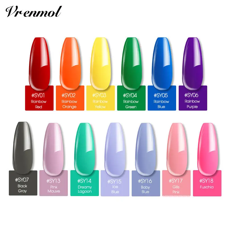 Vrenmol 15g Acrylic Color Poly Gel Gel Nail Polish Gel Finger Extension Poly Gel Camouflage Soak Off UV Camouflage Nail Art