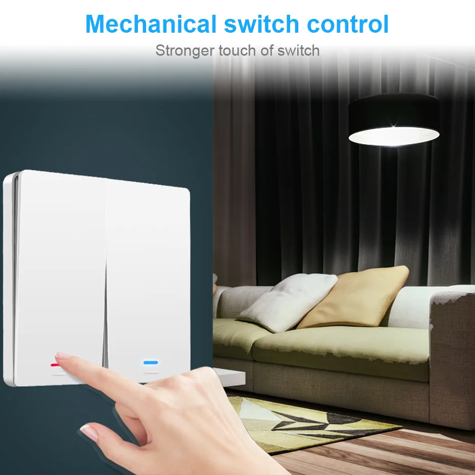 Выключатель настенный Tuya Smart Life с поддержкой Wi Fi и таймером 10 А 110 В 220