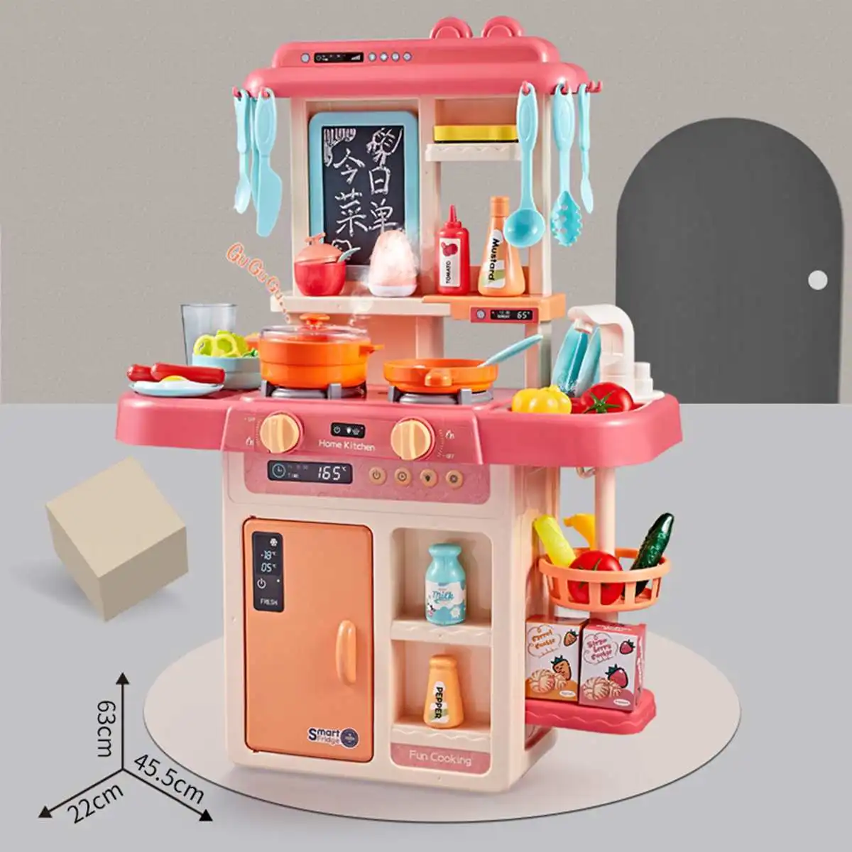 42Pcs/Set Kid Kitchen Toys Simulation Kitchen Toy Spray Water Dinnerware Pretend Play Kitchen Cooking Table Set Children's Gift