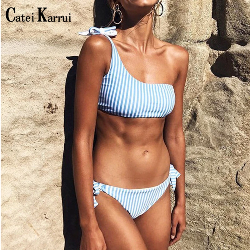 one shoulder strap swimsuit