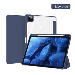 Premium Transparent PU Silicone Case for iPad - 2021 Mini & Air Edition (Navy blue)