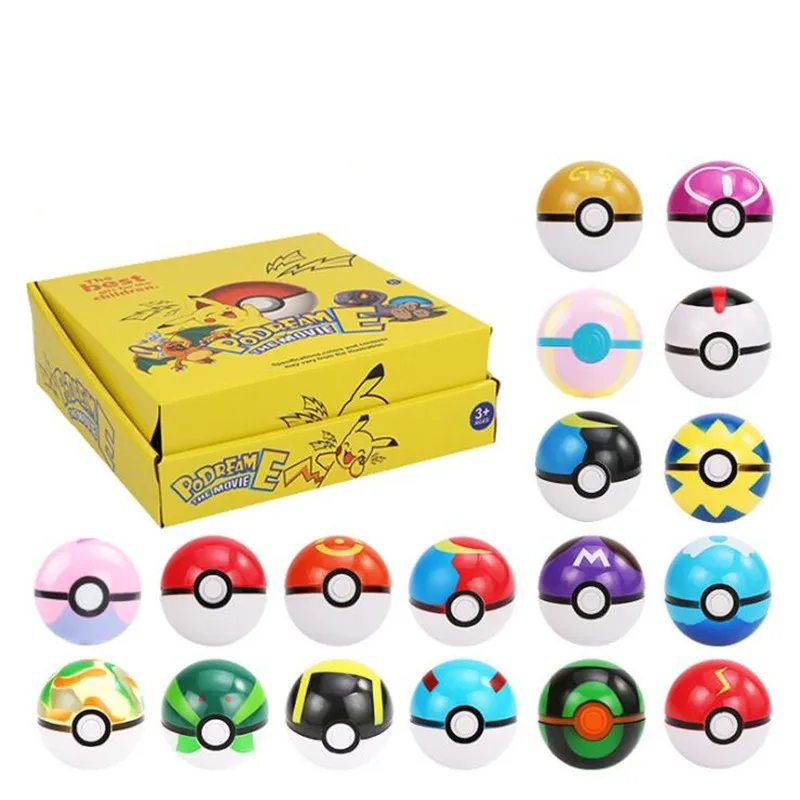

TAKARA TOMY Pokemon Pokeball Set 70mm Action figure Pikachu Model Toys Anime Pokemon Monster Poke Balls Figurine