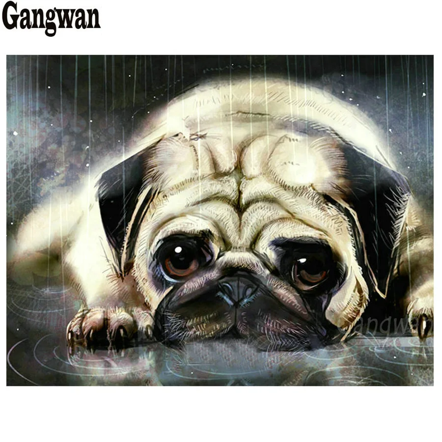 painting of a pug