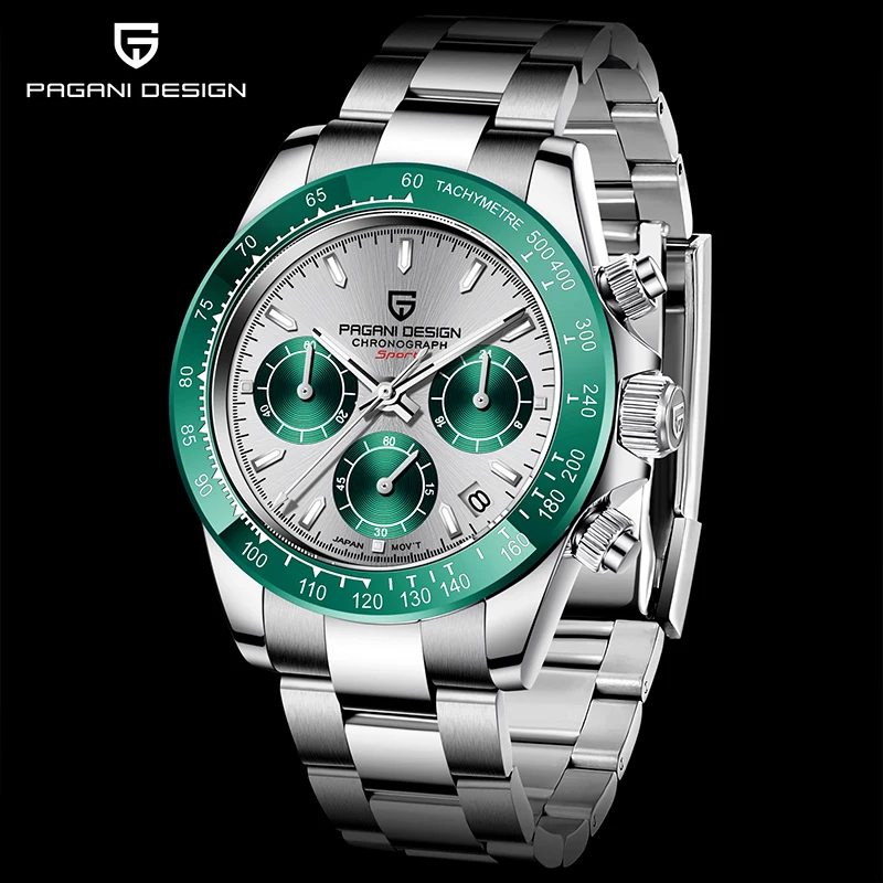 2021 New PAGANI DESIGN Men's Quartz Watch Men's Sports Chronograph Men's Waterproof Watch Japanese VK63 Movement Reloj Hombre
