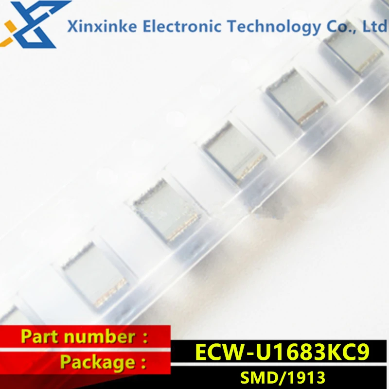 10PCS ECWU1683KC9 SMD metallized film capacitor 0.068uF 100VDC 10% PEN FILM 1913 68nF ECW-U1683KC9 CBB polyester capacitor echu1h683jx9 smd metallized film capacitor 0 068uf 50vdc 5% pps film 1913 2416 68nf ech u1h683jx9 cbb polyester capacitor