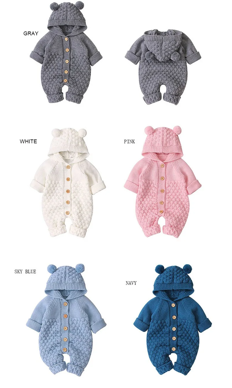 CROAL CHERIE Knitted Baby Romper Long Sleeve Jumpsuit Winter Infant Outfits Baby Autumn Newborn Baby Boy Girl Clothes (8)