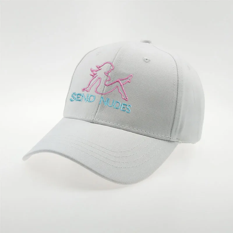 Белый Письмо отправить NUDES Snapback кепка хлопок бейсбольная кепка для мужчин и женщин Регулируемая Хип-хоп шляпа папы костяная Garros Casquette - Цвет: Белый