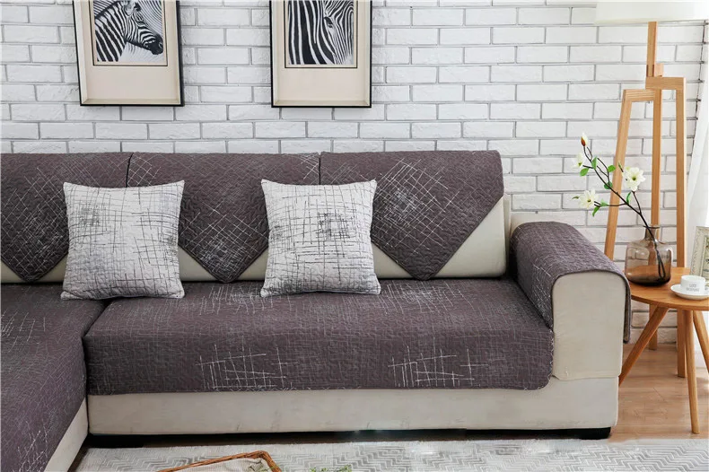 Современный простой диван Противоскользящий коврик для дивана forros para muebles de sala хлопок полоса печать диванов чехлы для диванов TS010
