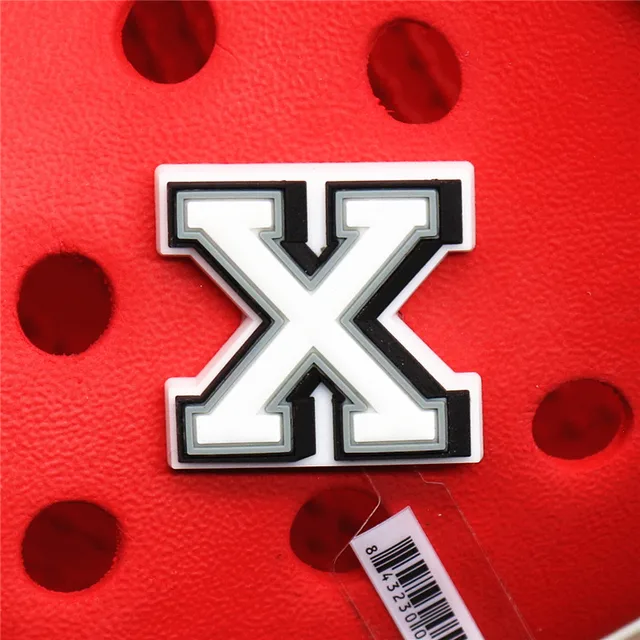 Original PVC Shoe Buckle Accessories DIY Combination English Alphabet Shoes Decoration Jibz for Croc Charms Bracelets Kids Gifts U165-X