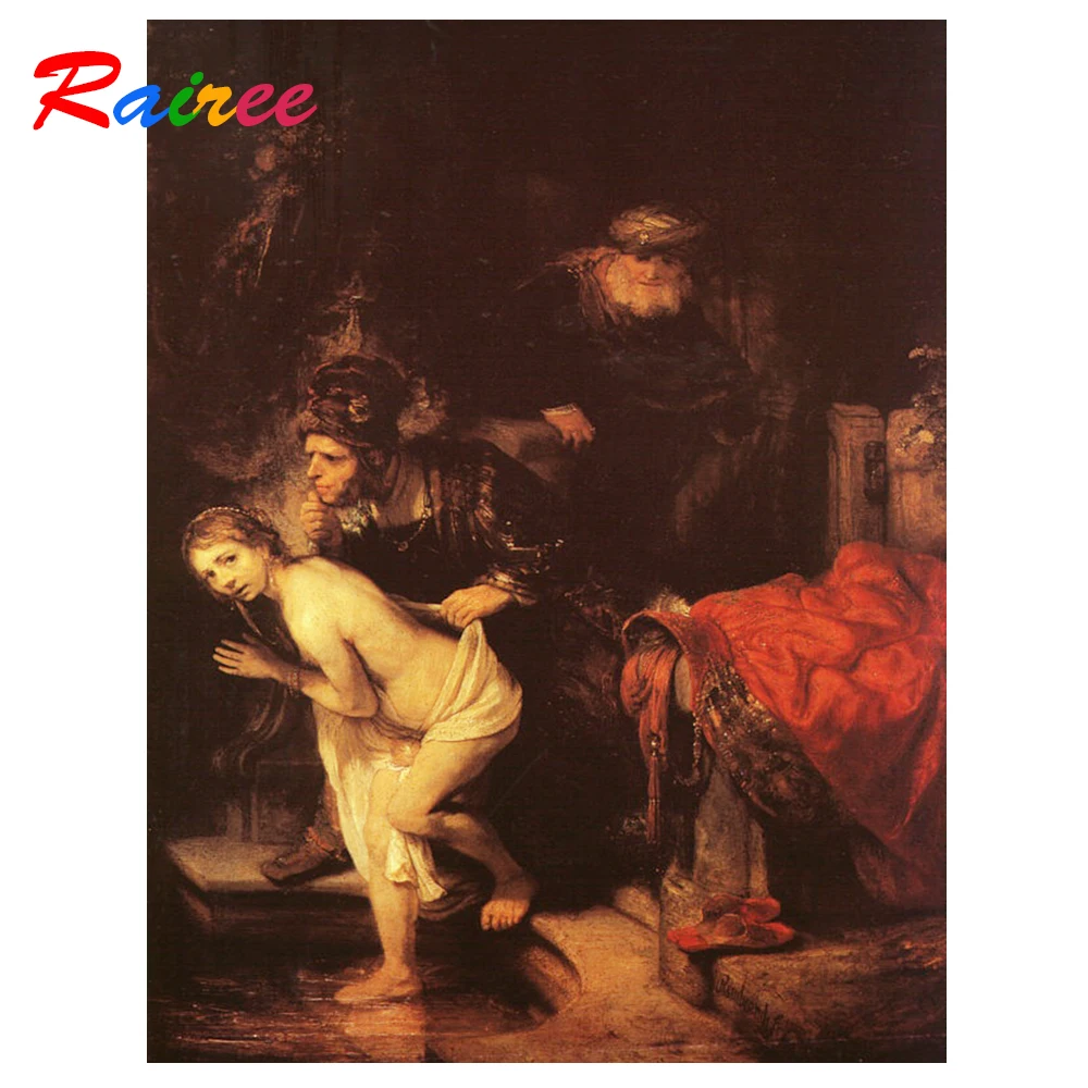 Классическая картина Rembrandt Susanna and the старины 5D сделай сам алмазная живопись