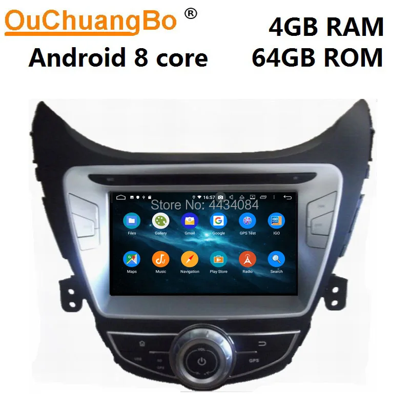 Ouchuangbo 8 дюймов авто радио автомобиля gps стерео для hyundai Elantra Поддержка 4 Гб 64 Гб 1080P android 9,0 OS